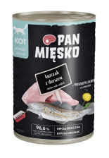 Karma mokra dla kota Pan Mięsko kurczak z dorszem 400g