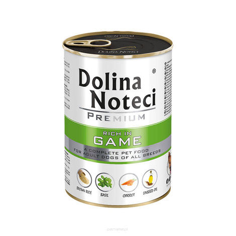 Dolina Noteci Premium Mokra karma dla psa Dolina Noteci Premium bogata w dziczyznę puszka 400 g