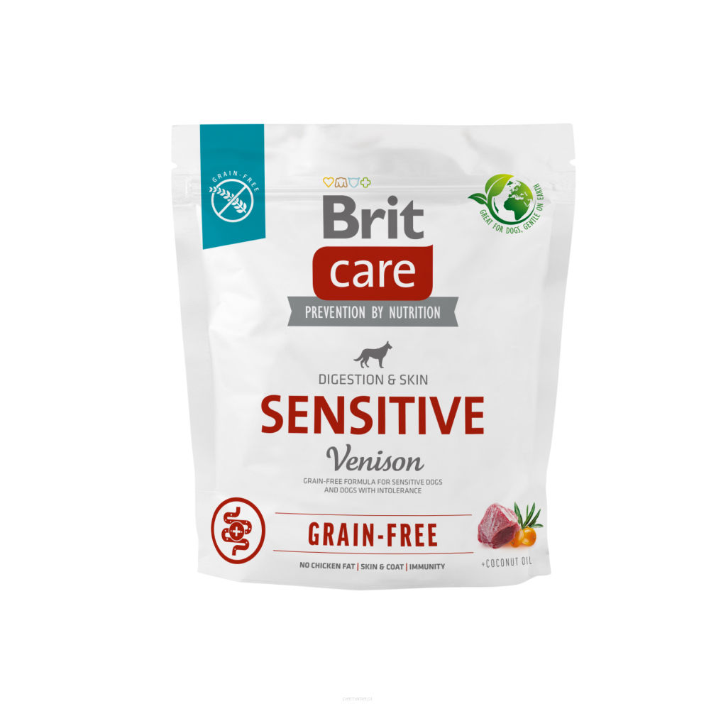 Brit Care Dog Grain-Free Sensitive, dziczyzna i ziemniaki, 1 kg Bezzbożowa karma sucha  dla psów z nietolerancją pokarmową