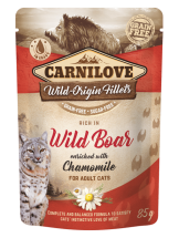 Carnilove Cat Pouch Karma mokra dla kota  dzik i rumianek 85g