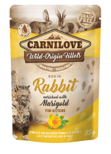 Carnilove Cat Pouch Kittens karma mokra dla kota królik i nagietek, 85g