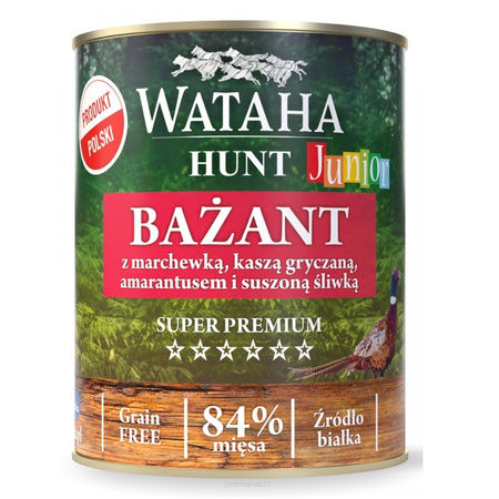 WATAHA  JUNIOR BAŻANT MARCHEWKA ŚLIWKA MOKRA KARMA DLA PSA 800g