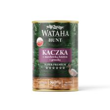 Wataha Hunt – Kaczka z marchewką, batatem i gruszką karma mokra dla psa 400g