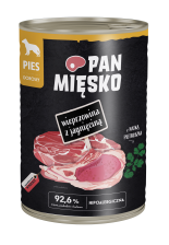 Karma mokra dla Psa Pan Mięsko wieprzowina z jagnięciną 400g