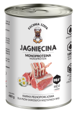 Karma mokra dla psa Kuchnia Szefa jagnięcina 400g