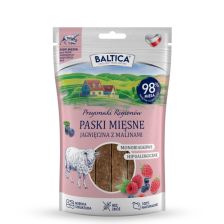 BALTICA PRZYSMAKI REGIONÓW Mięsne paski Jagnięcina z malinami 90g Przysmaki dla psa
