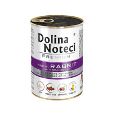 Dolina Noteci Premium Mokra karma dla psa Dolina Noteci Premium bogata w królika z żurawiną puszka 400 g
