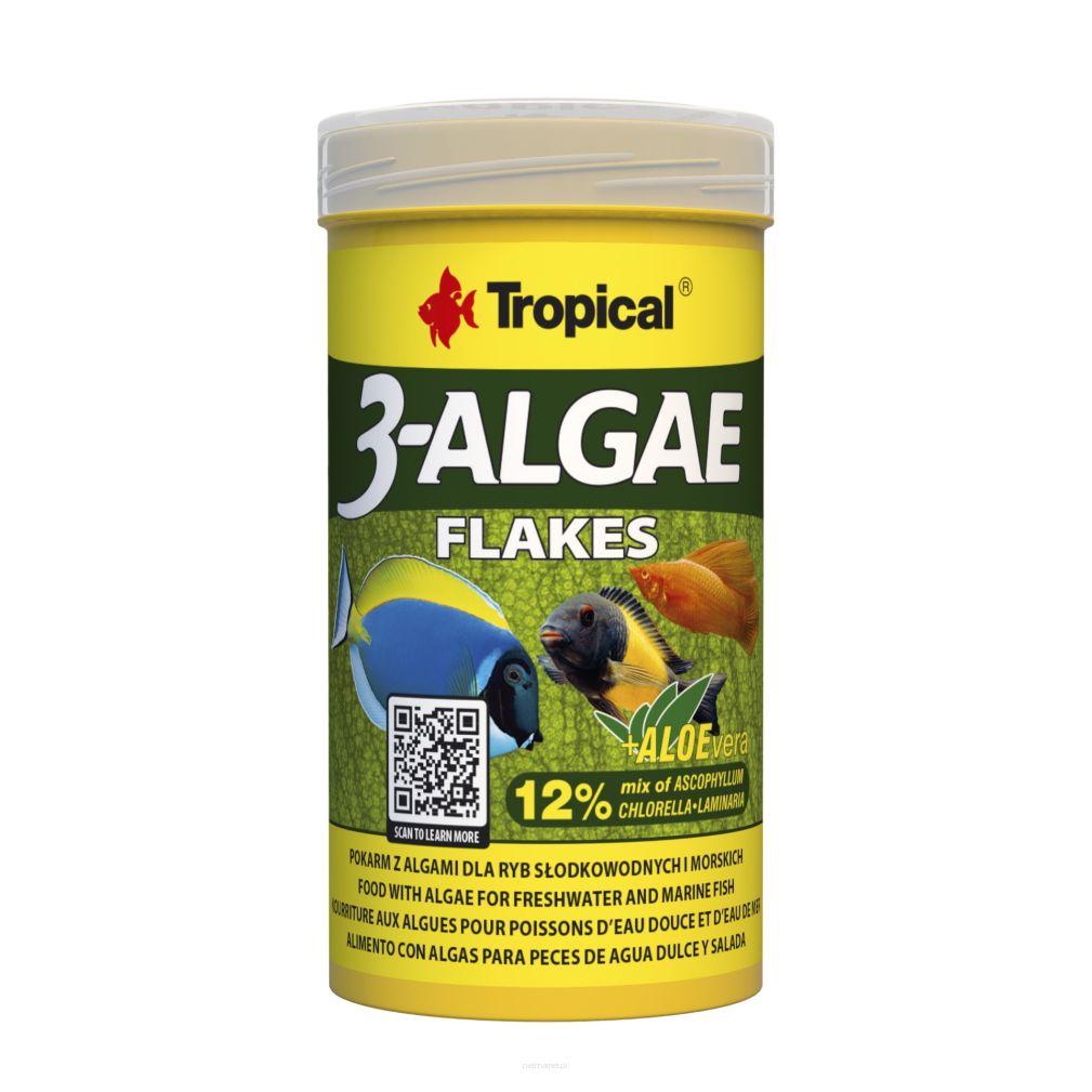 Tropical 3-ALGAE FLAKES 100ML/20G Pokarm