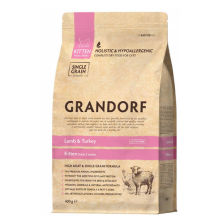 Grandorf Grandorf Lamb & Turkey Karma sucha dla kotów kociąt z jagnięciną i indykiem 400 g