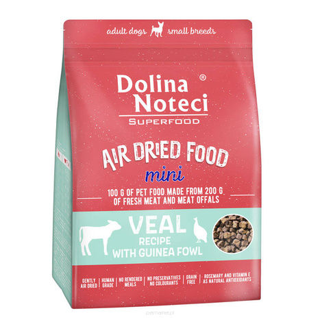 Dolina Noteci Superfood MINI danie z cielęciny z perliczką karma sucha dla psa 1 kg