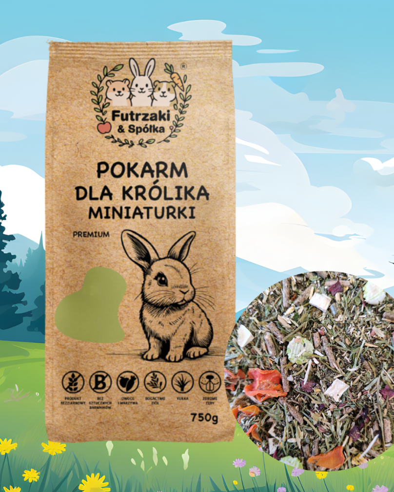 FUTRZAKI & SPÓŁKA karma dla królika miniaturki 750g