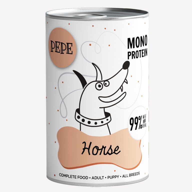 PEPE horse 99% konina 400 g Karma mokra dla psa