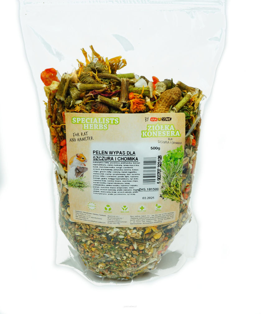 PEŁEN WYPAS KARMA  DLA SZCZURA I CHOMIKA 1500 G
