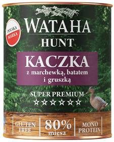Wataha Hunt Adult Kaczka z marchewką i batatem Mokra Karma dla psa 800g