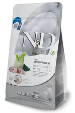 N&D White karma sucha dla psa 2kg okoń morski, spirulina i fenkuł włoski.
