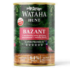 Wataha HUNT Adult Karma mokra dla psa Bażant Z Marchewką i Suszoną Śliwką 400g