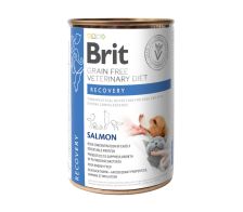 Brit Veterinary Diet Dog/Cat Recovery, łosoś i wątróbka z kurczaka, 400 g Dietetyczna karma dla psów i kotów w okresie rekonwalescencji.