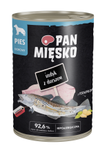Karma mokra dla Psa Pan Mięsko indyk z dorszem 400g