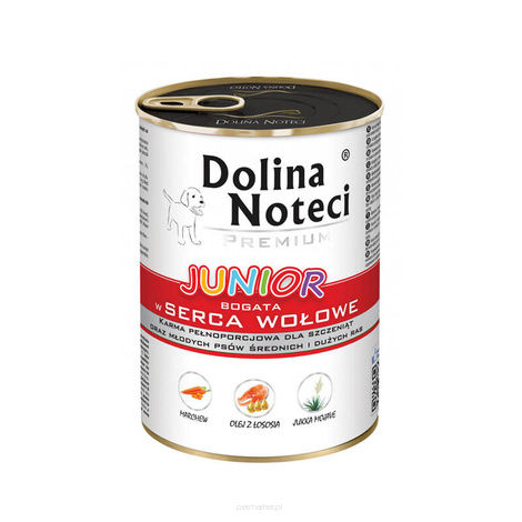 Dolina Noteci Premium Mokra karma dla psa Dolina Noteci Premium junior 400g serca wołowe