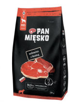 PAN MIĘSKO Wołowina z koziną M - sucha karma dla psa - 3kg