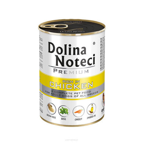 Dolina Noteci Premium Mokra karma dla psa Dolina Noteci Premium bogata w kurczaka puszka 400 g