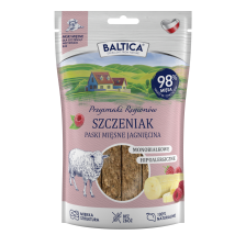 Baltica Przysmaki Regionów Mięsne paski jagnięcina szczeniak 90g Przysmaki dla psa
