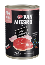 Karma mokra dla psa indyk z wołowiną szczeniak