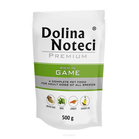 Dolina Noteci Premium Mokra karma dla psa Dolina Noteci Premium bogata w dziczyznę saszetka 500 g