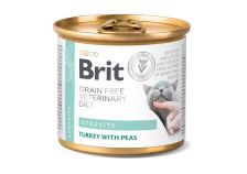 Brit Grain Free Veterinary Diet Cat Struvite, indyk i groszek zielony, 200 g Dietetyczna mokra karma dla kota z problemami z kamieniami moczowymi