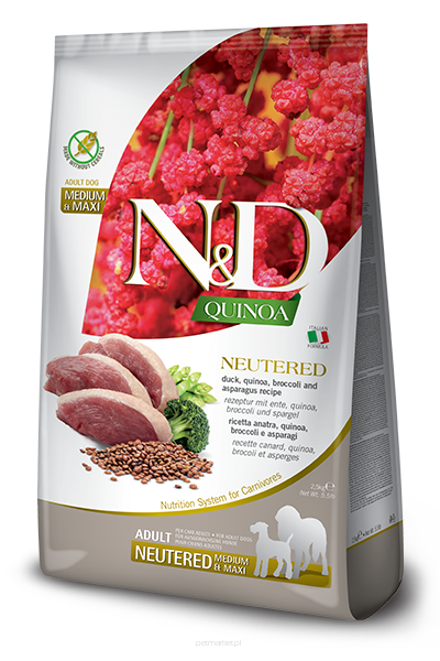N&D Quinoa canine Karma sucha dla psa kaczka batat 2kg