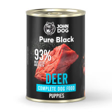 John Dog Karma Mokra Dla Psa Pure Black Jeleń Dla Szczeniąt Puszka 400g  Znalezione na unizoo.pl
