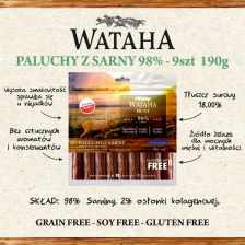 Wataha HUNT Paluchy z sarny 98%przysma dla psa bez dodatków 190g