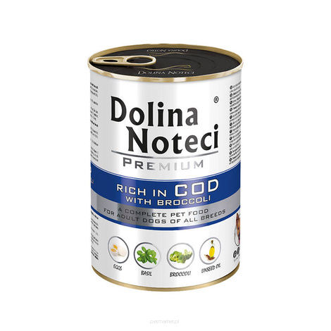 Dolina Noteci Premium Mokra karma dla psa Dolina Noteci Premium 400g dorsz z brokułami