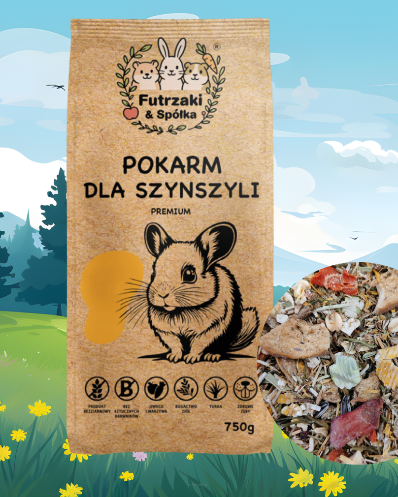 FUTRZAKI & SPÓŁKA Karma dla Szynszyli 750g