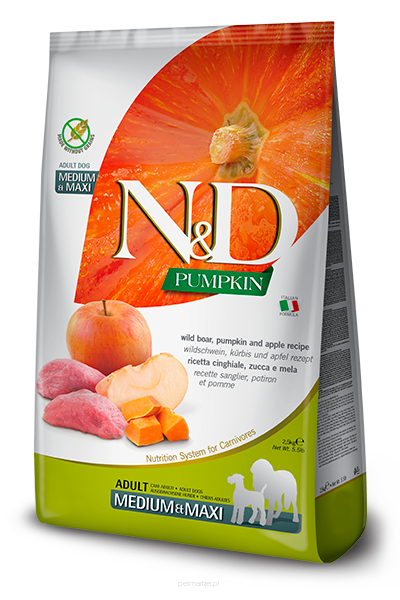 N&D Pumpkin Grain Free canine Karma sucha dla psa 2kg  dzik, dynia i jabłko.