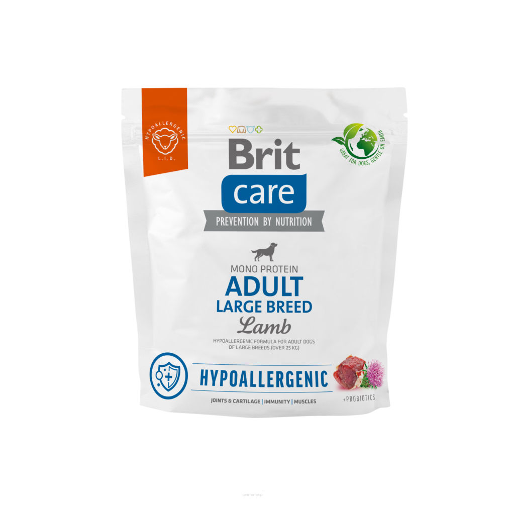 Brit Care Dog Hypoallergenic Adult Large Breed, jagnięcina i ryż, 1 kg Hipoalergiczna karma sucha dla dorosłych psów dużych ras