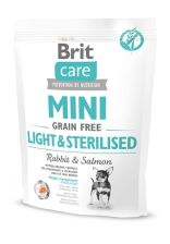 Brit Care Mini Grain-Free Light & Sterilised, królik i łosoś, 400 g karma sucha dla psa