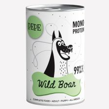PEPE wild boar 99% dziczyzna 400 g Karma mokra dla psa