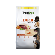 TropiDog Premium – średnie i duże rasy z kaczką i ryżem 12kg Karma sucha dla psa