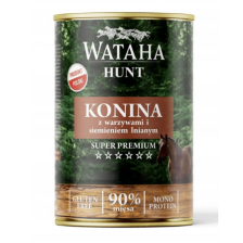 Wataha HUNT Adult  karma mokra dla psa Konina z marchewką i siemieniem lnianym 400g