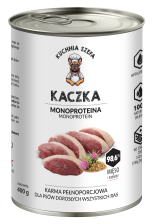 Karma mokra dla psa Kuchnia Szefa kaczka 400g