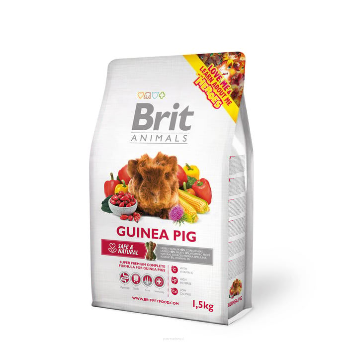 Brit Animals Guinea Pig Complete, lucerna 300g Pełnoporcjowa karma w postaci granulatu dla świnek morskich