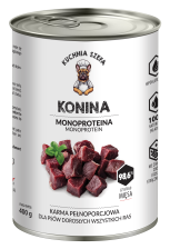 Karma mokra dla psa Kuchnia Szefa konina 400g