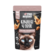 Karma mokra dla kota Pan Mięsko saszetka kurczak z przepiórką 150g