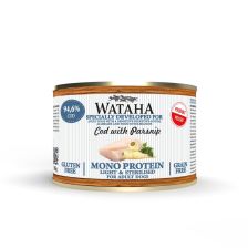 Wataha karma mokra dla psów dorosłych MONO Dorsz z Pasternakiem Light & Sterilised 185g